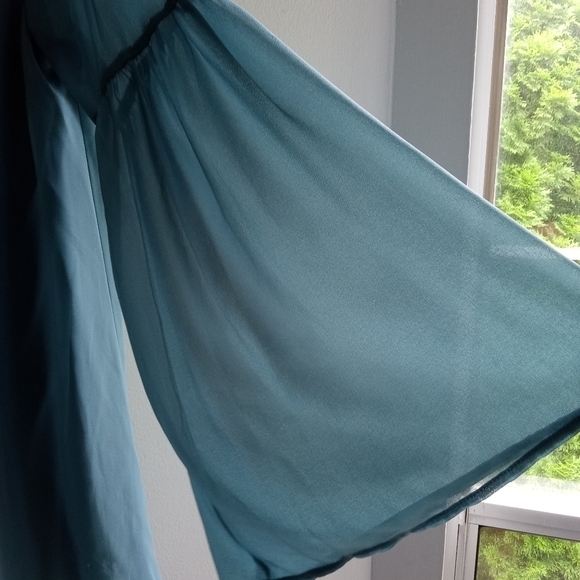 Show Me Your Mumu "Mia" Green/Blue Tunic Blouse size Small - Picture 5 of 11